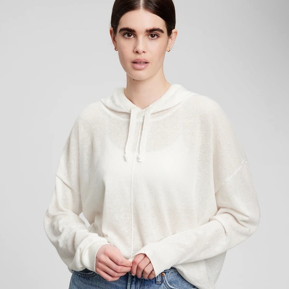 GAP Linen Blend Sweater Hoodie - Picture 9 of 9
